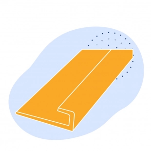 Алюминиевый профиль L-образный 40x4x5 мм АМц ГОСТ 13737-90