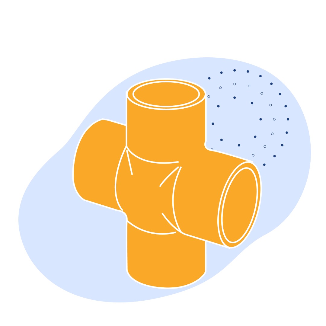 Крестовина стальная проходная 28 мм 45 ГОСТ 13967-74