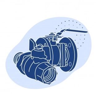 Титановый кран шаровой проходной без присоединительных фланцев ДУ 100 мм РУ 25 кгс/см2 ГОСТ 9702-87